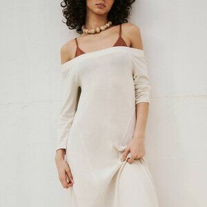Free People Carrie Midi Dress Cream XS